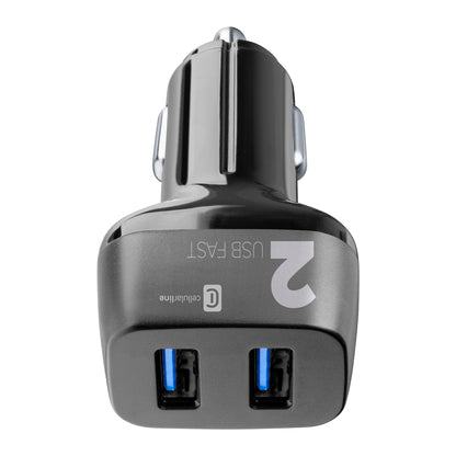 cellularline Kfz-Ladegerät CAR MULTIPOWER 2 FAST Geräte mit USB-Anschluss schwarz