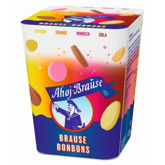 Ahoj Bonbons Brause Zitrone, Orange, Himbeer, Cola 125 g/Pack.