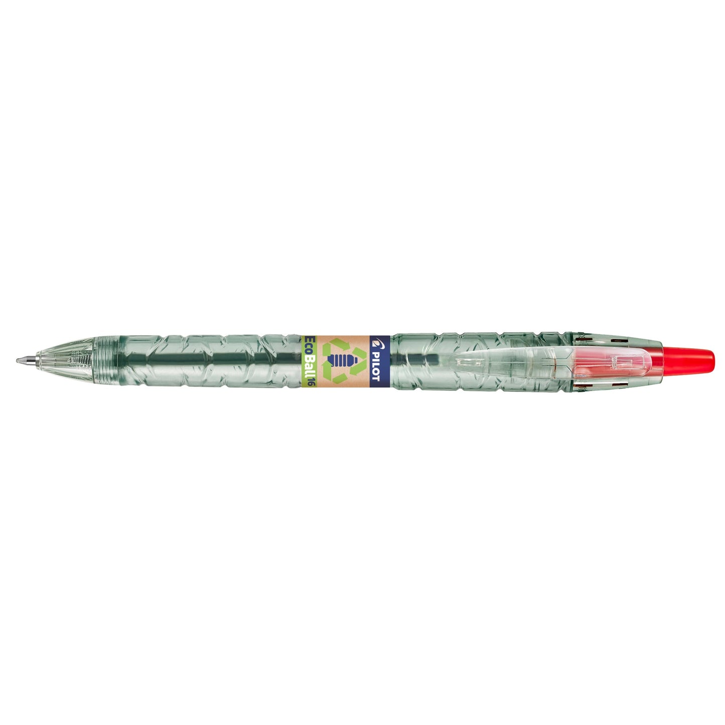 PILOT Kugelschreiber Bottle 2 Pen Ecoball 0,6mm rot Mine auswechselbar dokumentenecht Schaftfarbe: transluzent