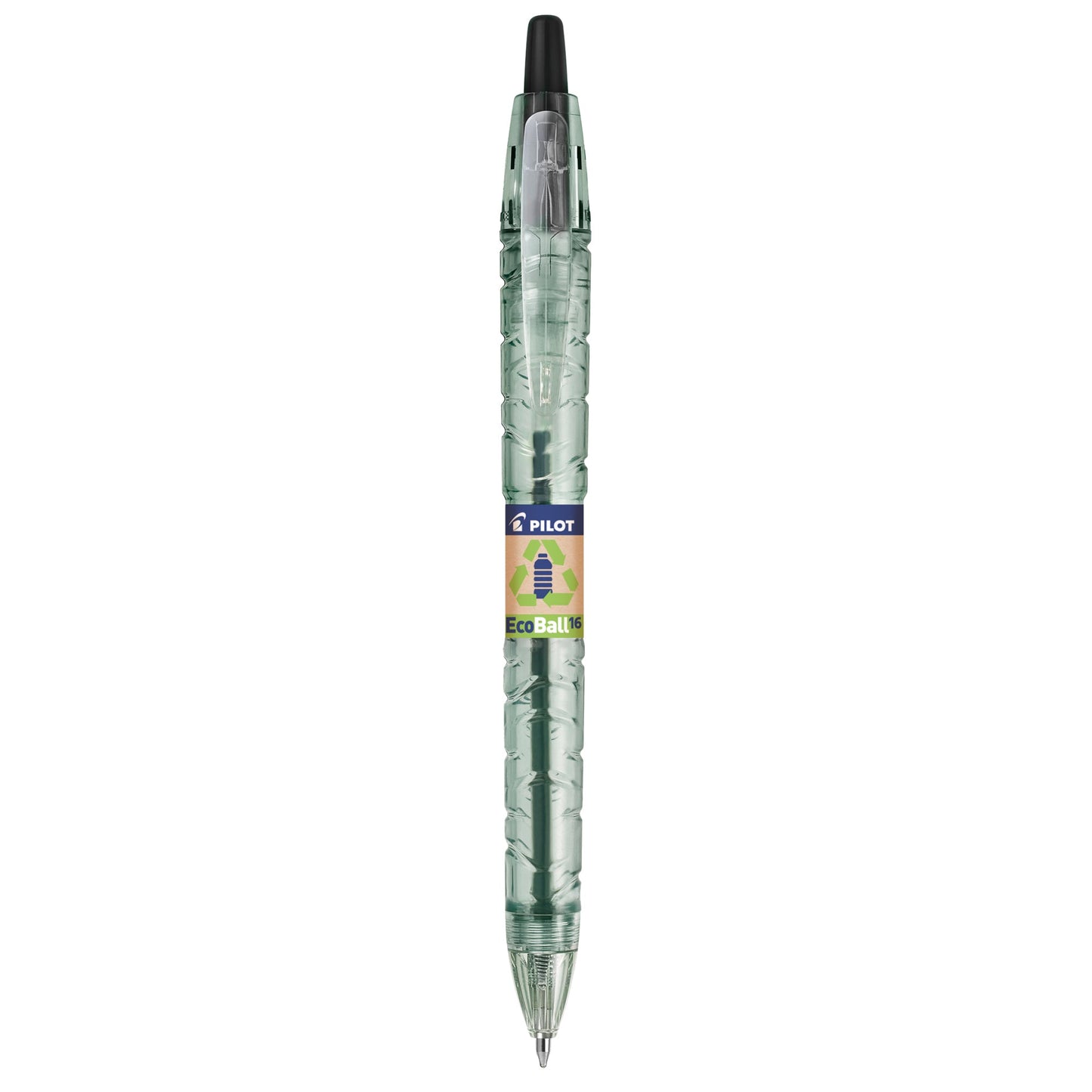 PILOT Kugelschreiber Bottle 2 Pen Ecoball 0,6mm schwarz Mine auswechselbar dokumentenecht Schaftfarbe: transluzent