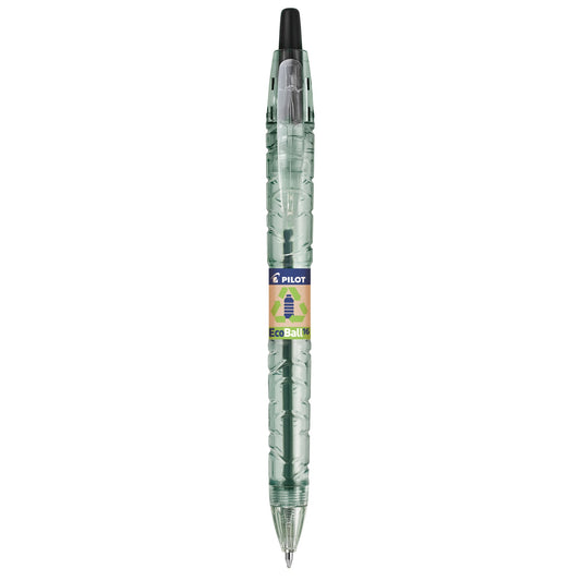 PILOT Kugelschreiber Bottle 2 Pen Ecoball 0,6mm schwarz Mine auswechselbar dokumentenecht Schaftfarbe: transluzent