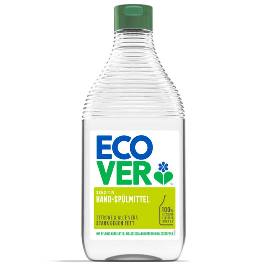 ecover Geschirrspülmittel Zitrone & Aloe Vera biologisch abbaubar pH-Wert: 3,75-4,5 Plastik, 100 % recycelt 0,95l