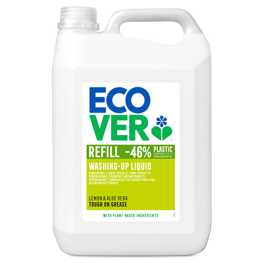 ecover Geschirrspülmittel Zitrone & Aloe Vera biologisch abbaubar pH-Wert: 3,75-4,5 Plastik, 100 % recycelt 5l