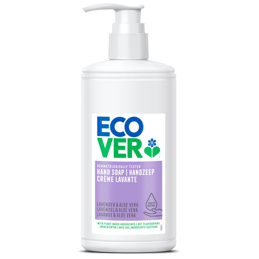 ecover Flüssigseife Lavendel dermatologisch getestet biologisch abbaubar pH-Wert: 5-5,5 Ausführung des Behälters: Flasche Material des Behälters: Kunststoff 0,25l
