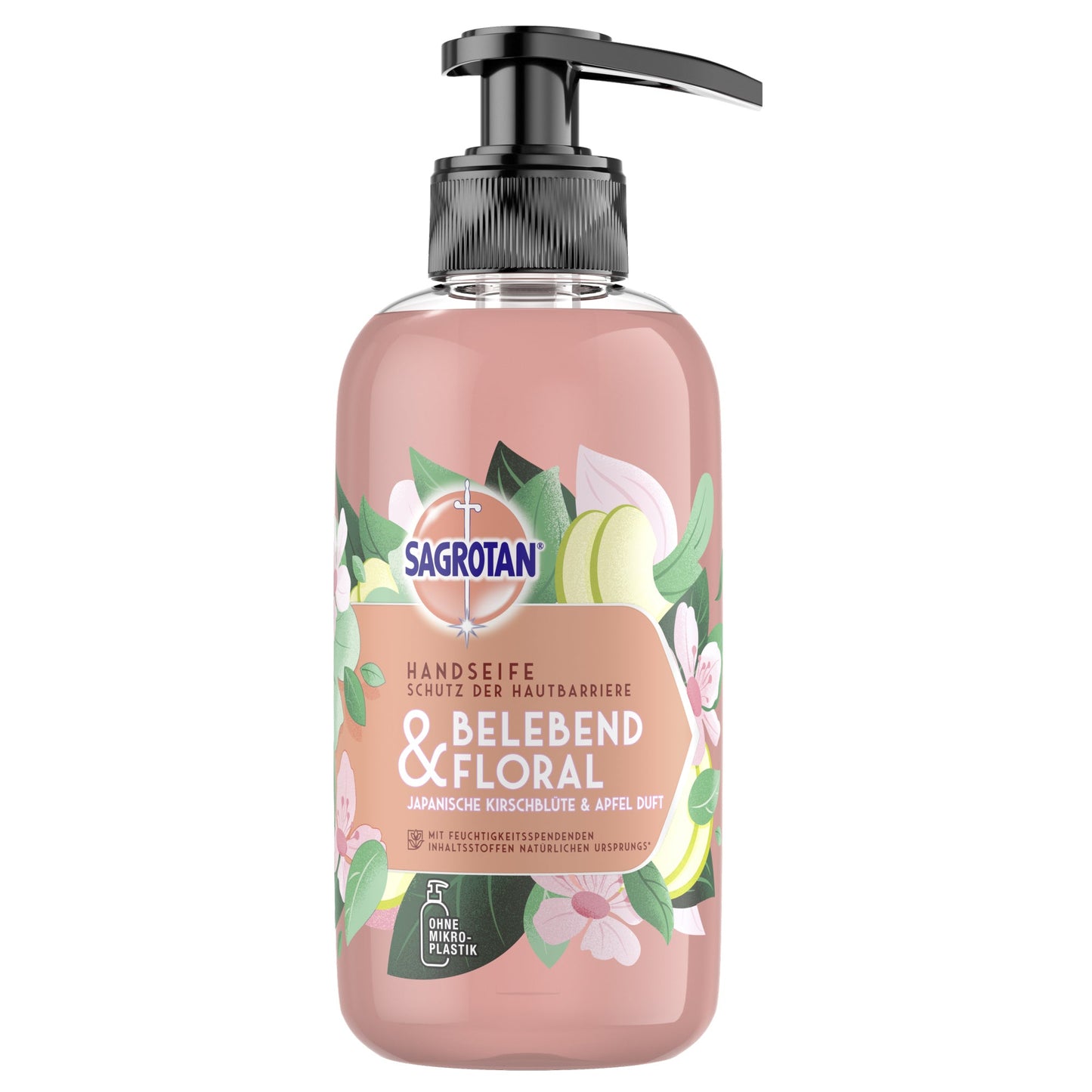 Sagrotan Flüssigseife Belebend & Flora Kirschblüte Ausführung des Behälters: Pumpflasche Material des Behälters: Kunststoff 0,3l