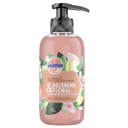 Sagrotan Flüssigseife Belebend & Flora Kirschblüte Ausführung des Behälters: Pumpflasche Material des Behälters: Kunststoff 0,3l