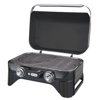 CAMPINGAZ Gasgrill Attidude 2100 EX Außenbereich offen: 65 x 73 x 69 cm, geschlossen: 65 x 36 x 52 cm (B x H x T) Butan oder Propan 360 g/h elektronisch 2 Brenner inkl. Schlauch, Druckregler (50 mbar)