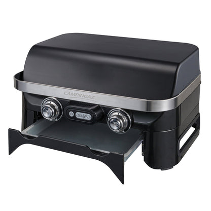 CAMPINGAZ Gasgrill Attidude 2100 EX Außenbereich offen: 65 x 73 x 69 cm, geschlossen: 65 x 36 x 52 cm (B x H x T) Butan oder Propan 360 g/h elektronisch 2 Brenner inkl. Schlauch, Druckregler (50 mbar)