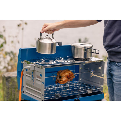 CAMPINGAZ Gasgrill 200 SGR Außenbereich offen: 73 x 108 x 54 cm, geschlossen: 65 x 17 x 40 cm (B x H x T) Butan oder Propan 378 g/h manuell 1 Brenner inkl. Gasschlauch (80 cm), Drehspieß