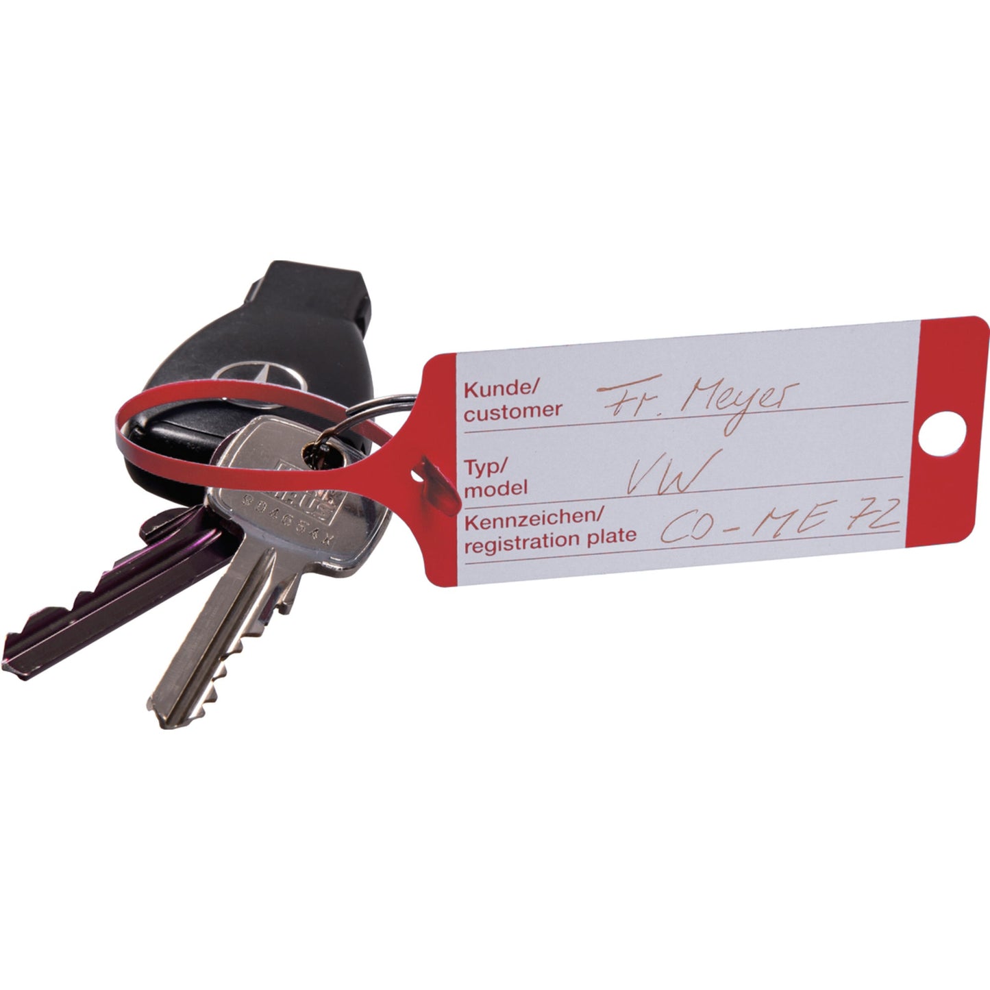 EICHNER Schlüsselanhänger Fix 210 x 35 x 4 mm (B x H x T) Lasche Polypropylen rot 100 St./Pack.