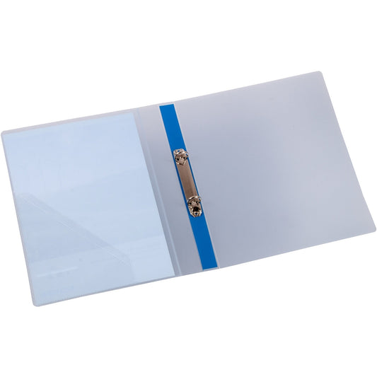 EICHNER Präsentationsringbuch 25mm DIN A4 2 Ringe, Rundmechanik Polypropylen blau transluzent