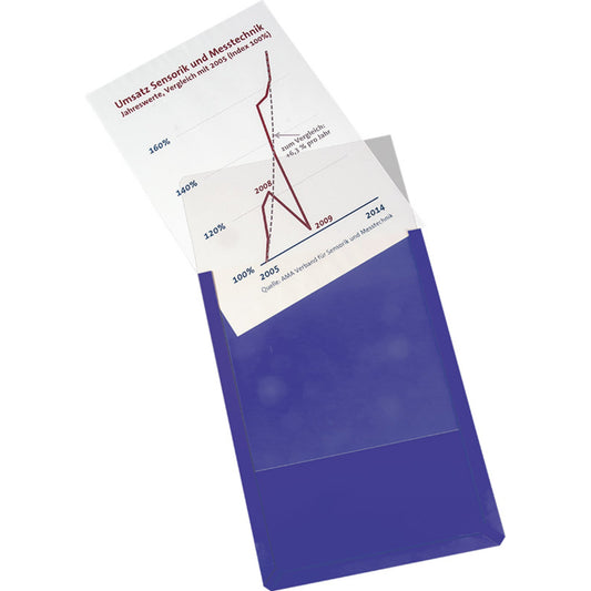 EICHNER Sichttasche DIN A4 Hart-PVC blau 10 St./Pack.
