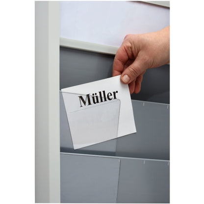 EICHNER Kartentafel 158 x 128,2 x 7,8 cm (B x H x T) DIN A4 50 Fächer Kunststoff weiß