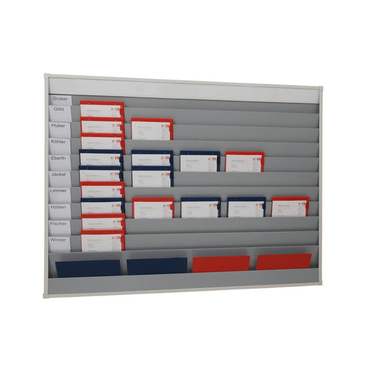 EICHNER Kartentafel 158 x 128,2 x 7,8 cm (B x H x T) DIN A4 50 Fächer Kunststoff weiß