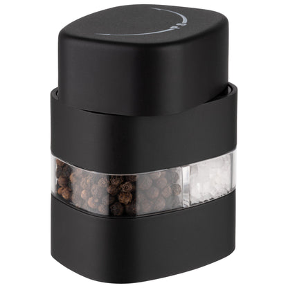 APS Salz- und Pfeffermühle 2in1 6 x 8 x 5 cm (B x H x T) ABS Kunststoff/Acryl schwarz