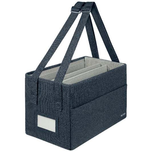 Leitz Aufbewahrungstasche Desk Sharing kompakt 35,5 x 20 x 21 cm (B x H x T) Karton/Stoff, 57 % recycelt samtgrau