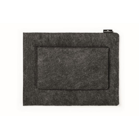 DURABLE Notebookhülle MultiBag EFFECT 25 x 32 x 2 cm (B x H x T) Zubehörtasche 24 x 13,5 cm (B x H) PET-Filz, 60 % recycelt anthrazit