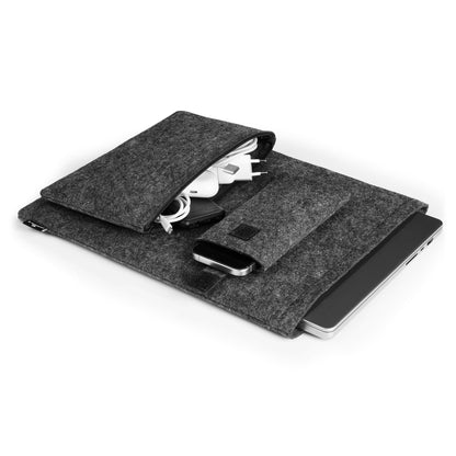 DURABLE Notebookhülle MultiBag EFFECT 30 x 40,5 x 2 cm (B x H x T) Zubehörtasche 26 x 15,5 cm (B x H), Handytasche 10 x 18 cm (B x H) PET-Filz, 60 % recycelt anthrazit