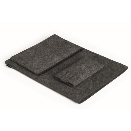 DURABLE Notebookhülle MultiBag EFFECT 30 x 40,5 x 2 cm (B x H x T) Zubehörtasche 26 x 15,5 cm (B x H), Handytasche 10 x 18 cm (B x H) PET-Filz, 60 % recycelt anthrazit