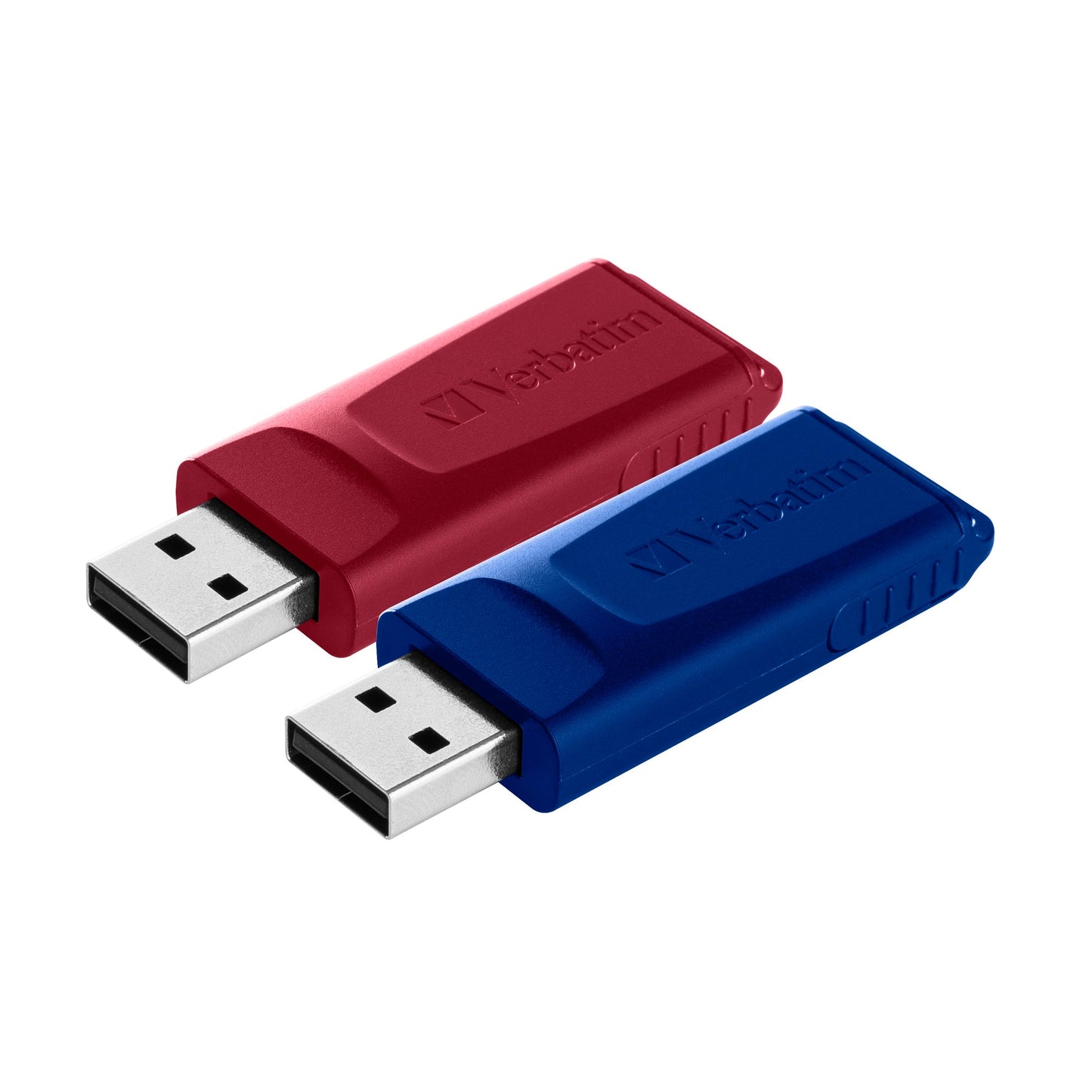 Verbatim USB-Stick Slider USB 2.0 32Gbyte rot, blau 2 St./Pack.