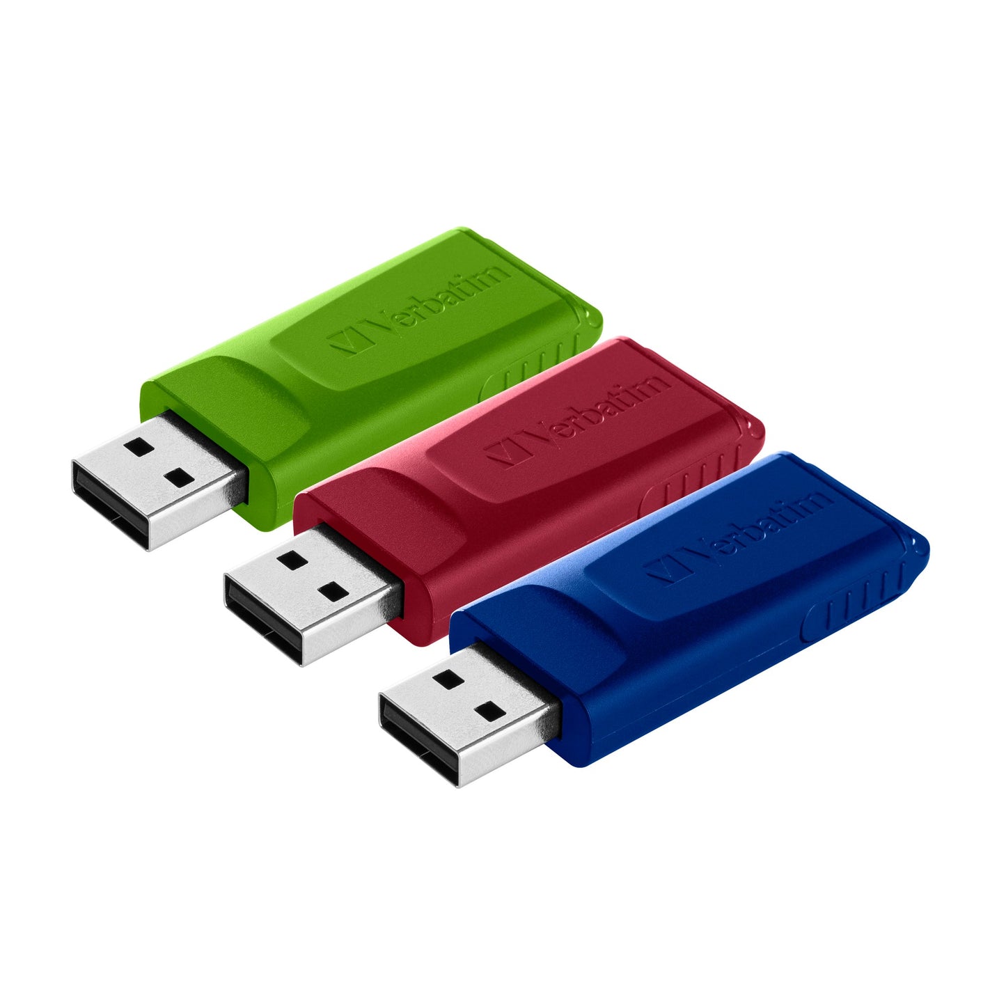 Verbatim USB-Stick Slider USB 2.0 16Gbyte rot, blau, grün 3 St./Pack.