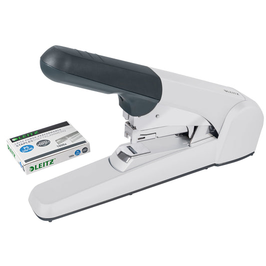 Leitz Blockheftgerät 5552 25/10 Flachheftung 60 Bl. (80 g/m²) Metall/Kunststoff hellgrau