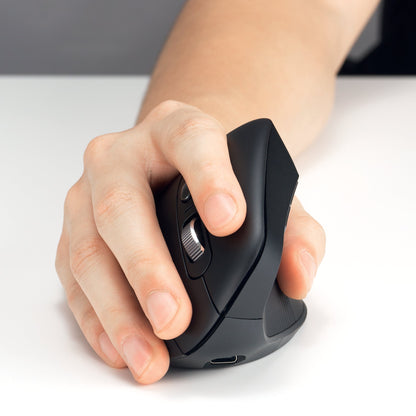 Kensington Optische PC Maus Pro FitT Ergo My 630 EQ Rechtshänder ergonomisch USB-A 10m Akku inkl. USB-A Nano-Receiver, USB-C/USB-A-Ladekabel (1,5 m) schwarz