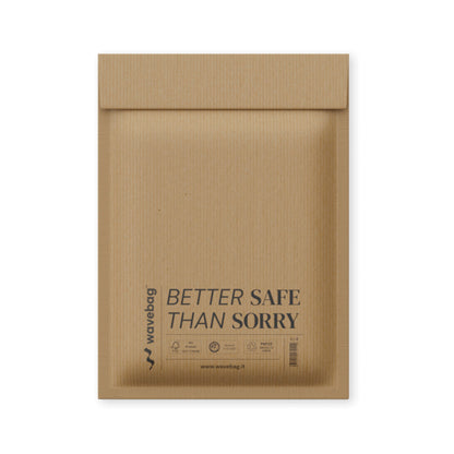Wave Bag Papierpolstertasche G/4 mit Retourenklebung Papier, 100 % recycelt braun 75 St./Pack.