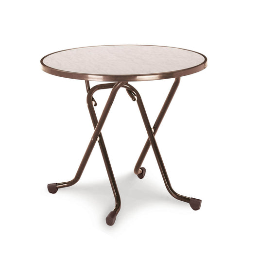 BEST Klapptisch Dublin 800 x 730 mm (Ø x H) Alcolit, laminiert braun
