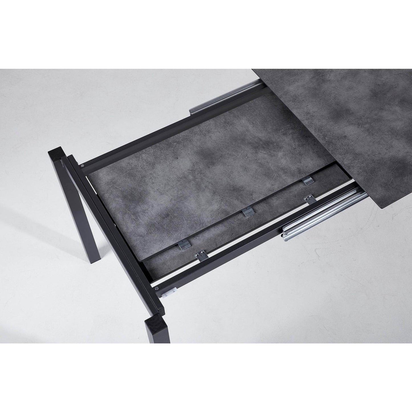 BEST Gartentisch Palazzo 120-200 x 75 x 80 (B x H x T) wetterfest Hochdrucklaminat (HPL) anthrazit