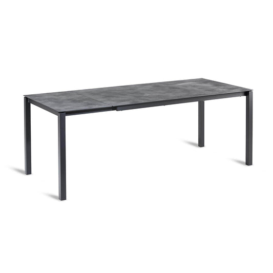 BEST Gartentisch Palazzo 120-200 x 75 x 80 (B x H x T) wetterfest Hochdrucklaminat (HPL) anthrazit