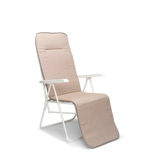 BEST Campingliege Chiemsee 58 x 108 x 75 cm (B x H x T) max. Gewicht des Nutzers: 120kg Polycotton beige