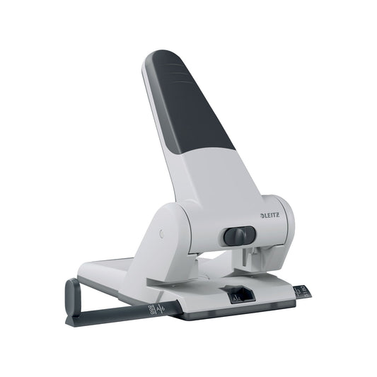Leitz Registraturlocher 8cm 65 Bl. (80 g/m²) Metall/Kunststoff hellgrau