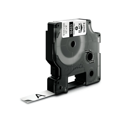 DYMO® Schriftbandkassette 12 mm x 5,5 m (B x L) weiß schwarz