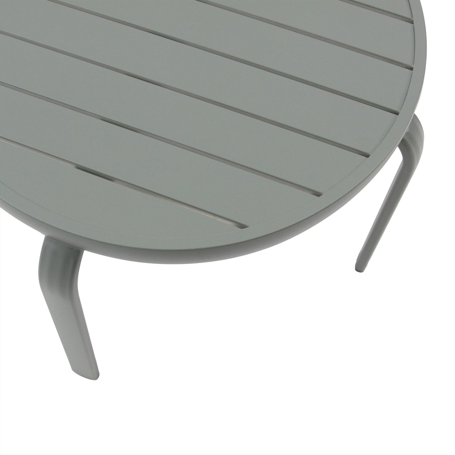 BEST Beistelltisch Phil 500 x 430 mm (Ø x H) Aluminium grau/grün