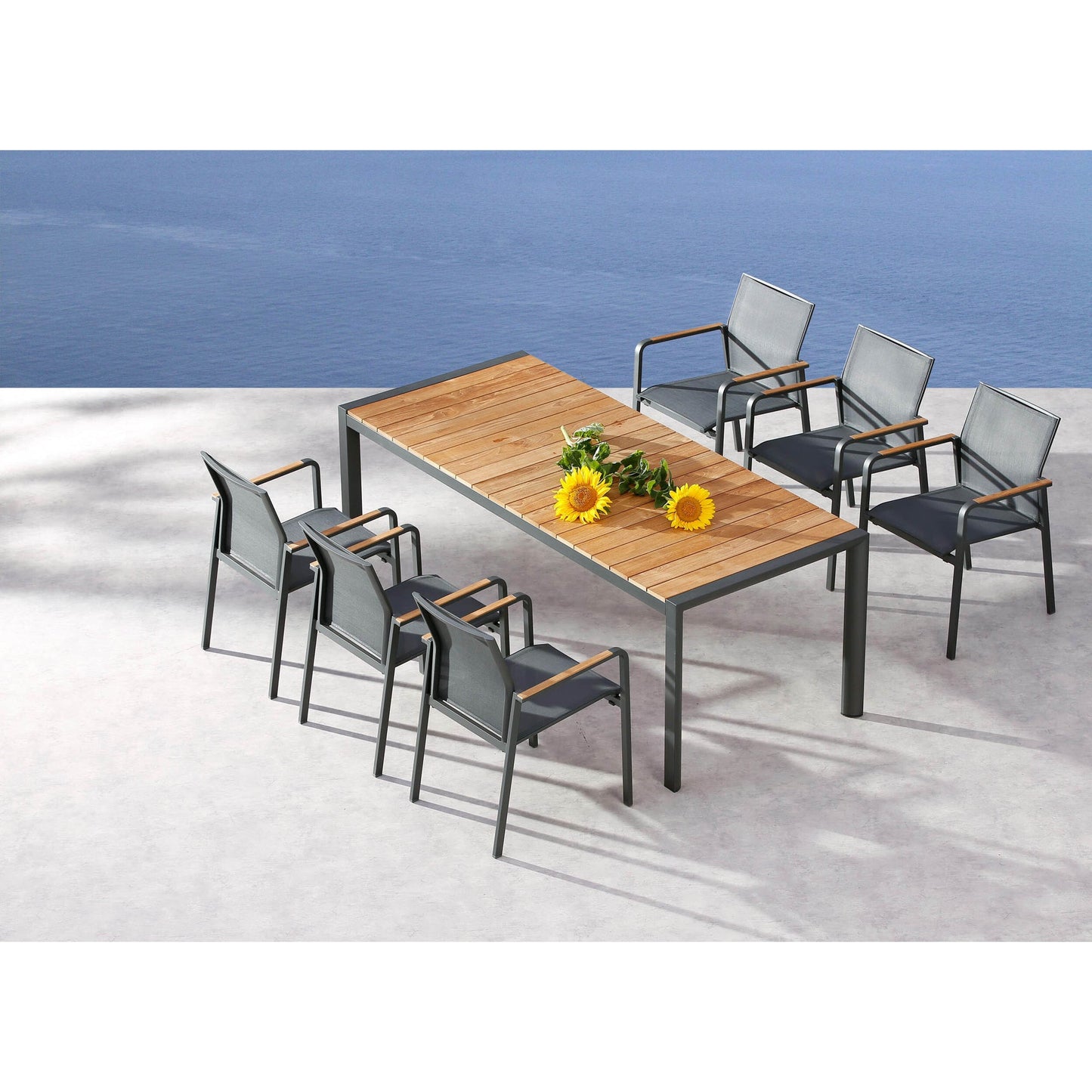 BEST Gartentisch Paros 160 x 76 x 90 cm (B x H x T) Teakholz