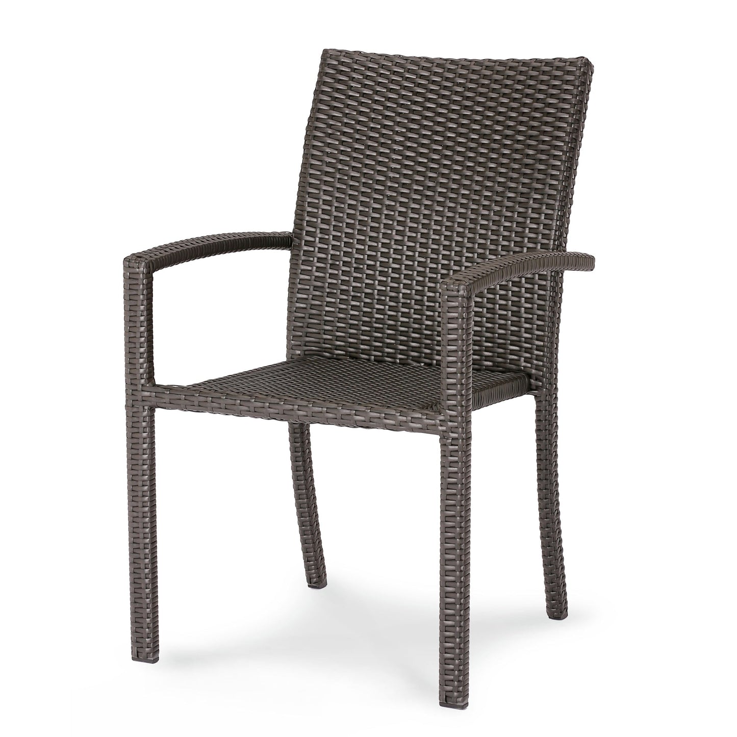 BEST Gartenstuhl Samoa Stapelstuhl 57 x 88 x 63 cm (B x H x T) Korbgeflecht, synthetisch anthrazit