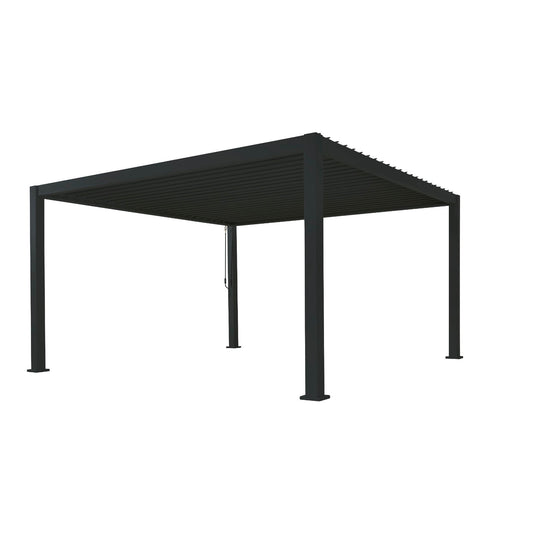 BEST Terrassenüberdachung Cadiz 300 x 250 x 400 cm (B x H x T) Aluminium anthrazit