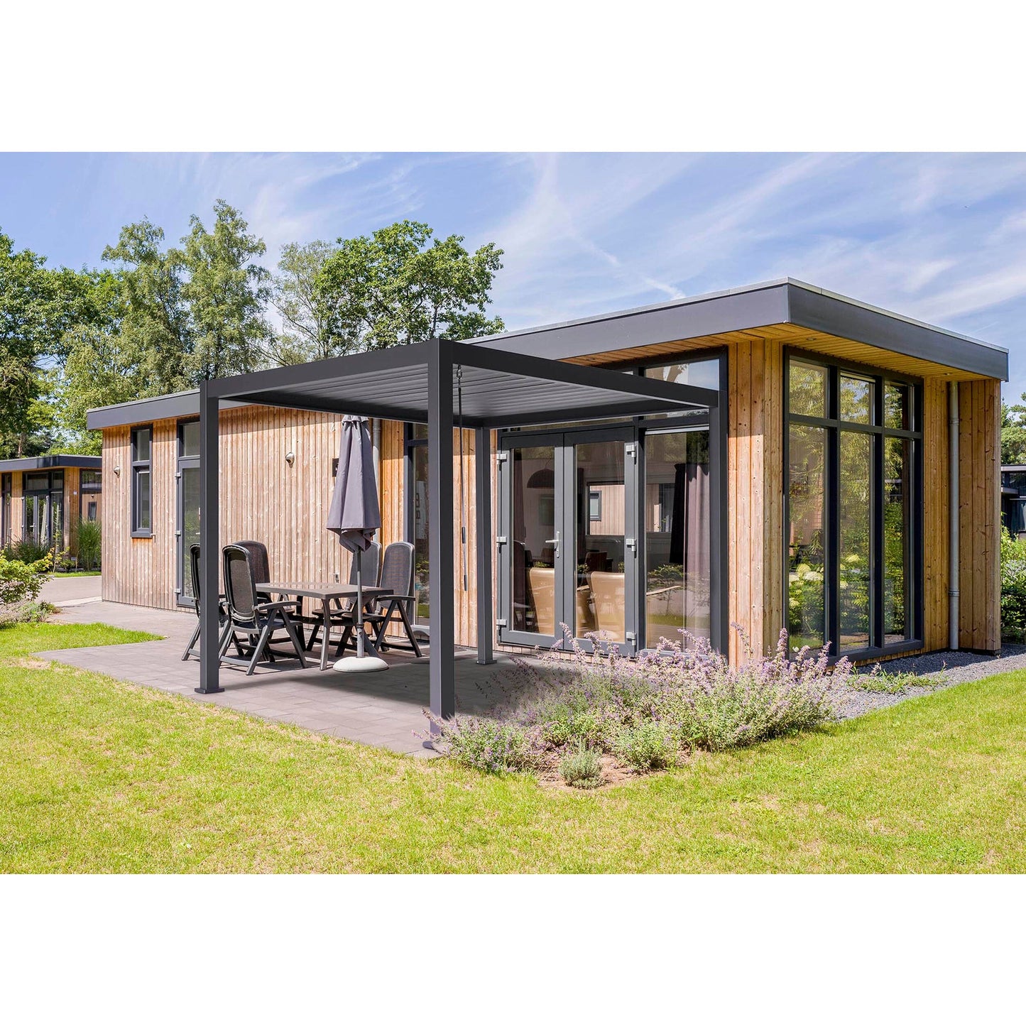 BEST Terrassenüberdachung Cadiz 300 x 250 x 400 cm (B x H x T) Aluminium anthrazit