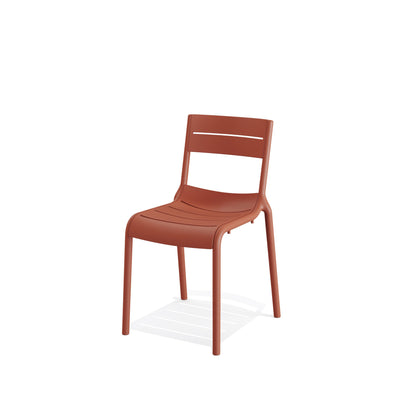 BEST Gartenstuhl Calor Stapelstuhl 49 x 82 x 55 cm (B x H x T) Polypropylen terracotta 4 St./Pack.