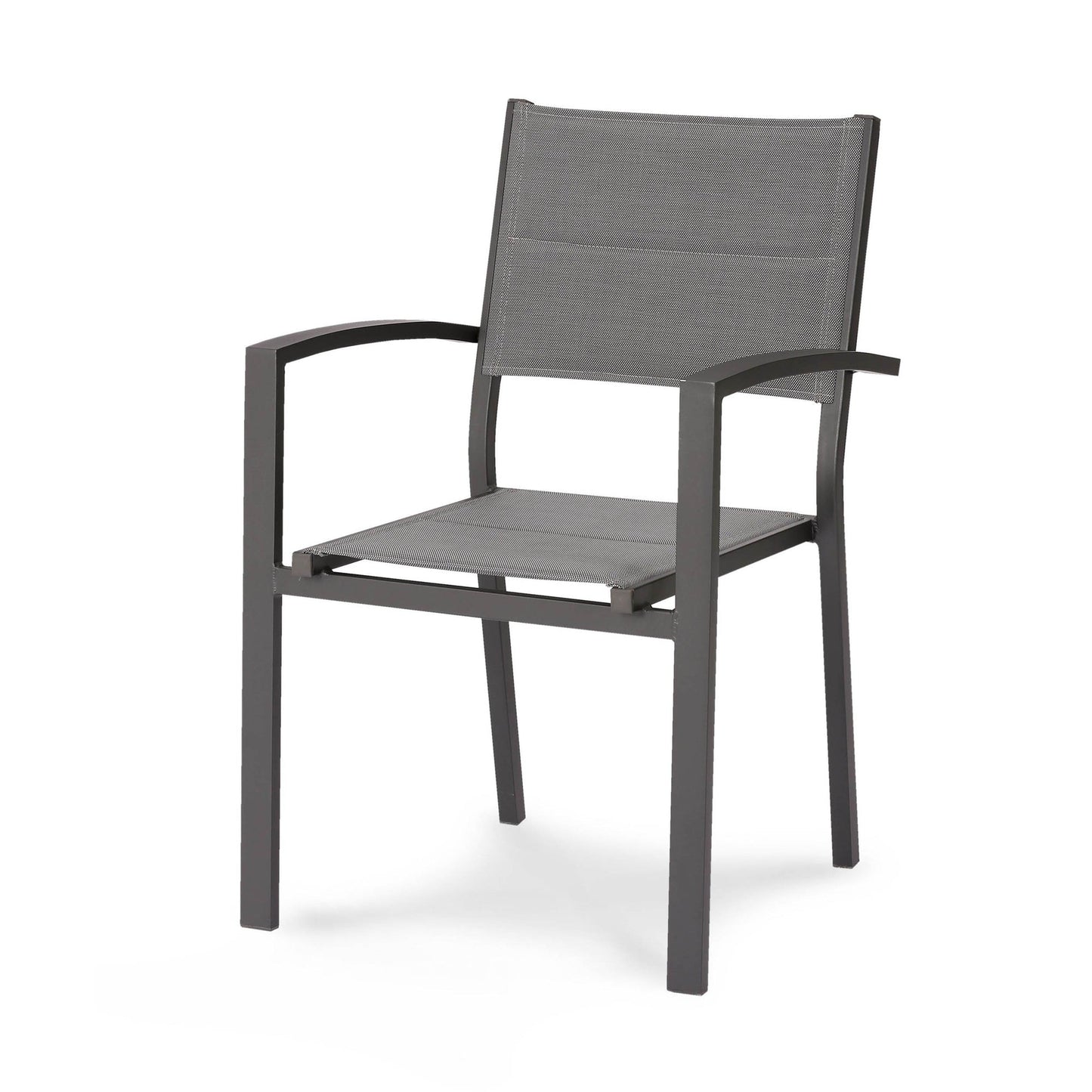 BEST Gartenstuhl Varese Niedriglehner 56 x 87 x 59 cm (B x H x T) anthrazit matt