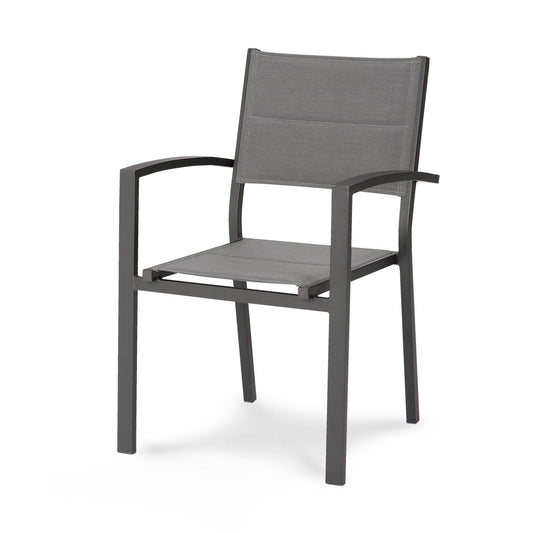 BEST Gartenstuhl Varese Niedriglehner 56 x 87 x 59 cm (B x H x T) anthrazit matt