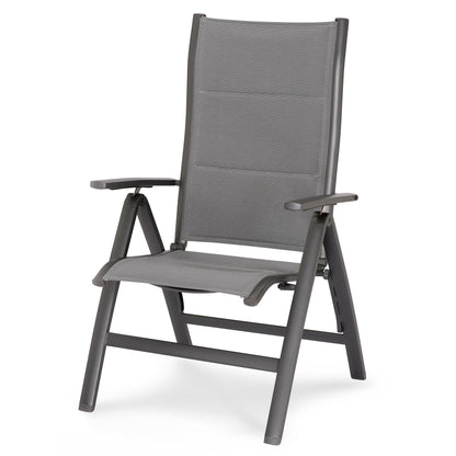 BEST Gartenstuhl Varese Hochlehner 67 x 112 x 67 cm (B x H x T) anthrazit 2 St./Pack.