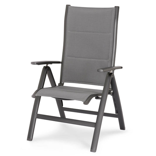 BEST Gartenstuhl Varese Hochlehner 67 x 112 x 67 cm (B x H x T) anthrazit 2 St./Pack.