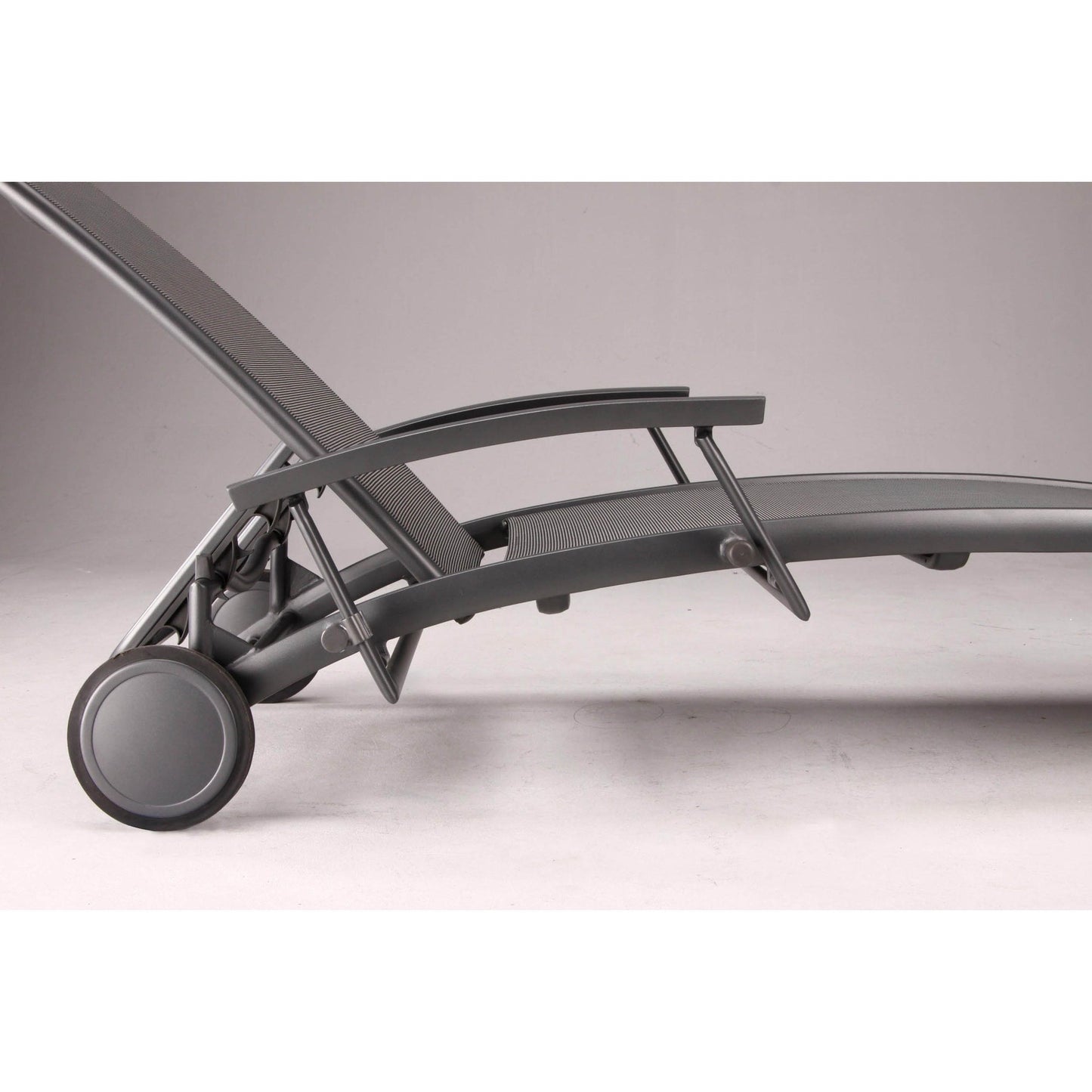 BEST Gartenliege Larino 72 x 47 x 202 cm (B x H x T) 9,7kg Textilene anthrazit 2 St./Pack.