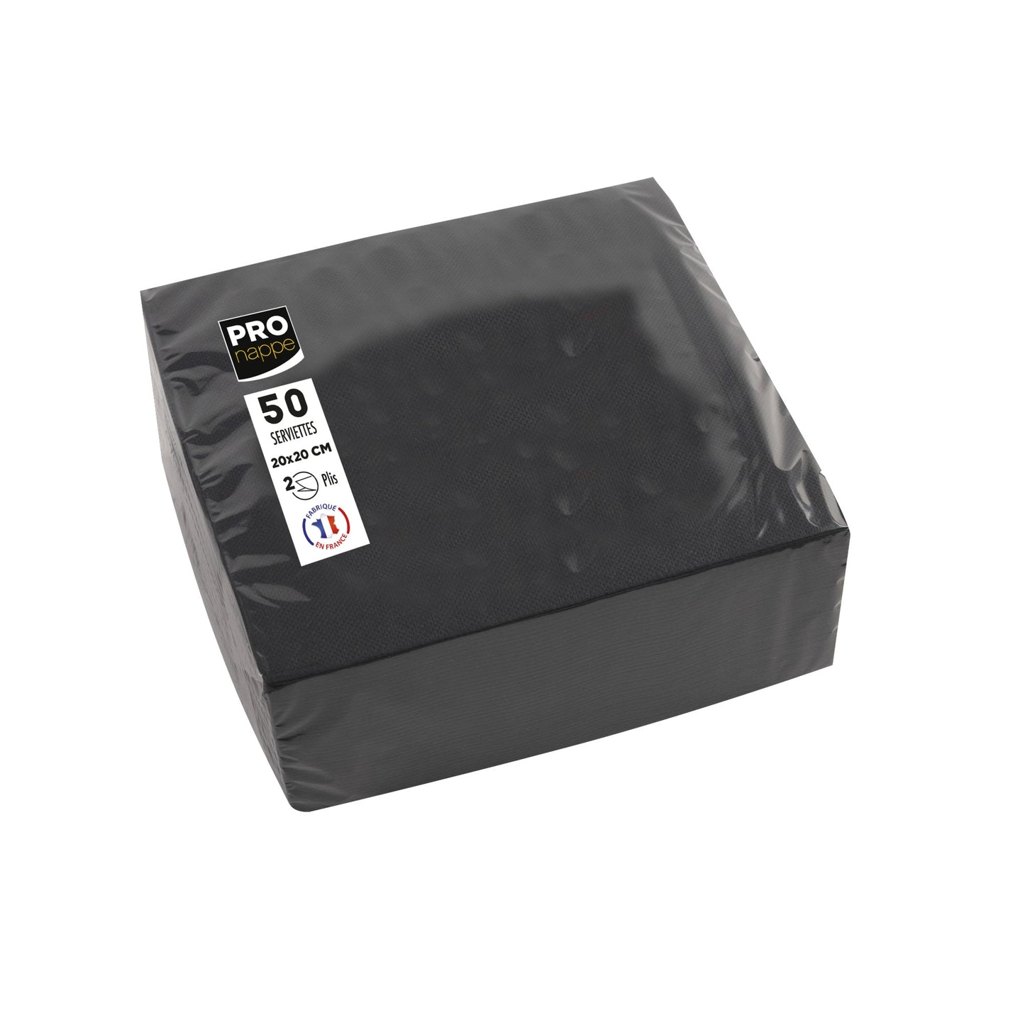 PROnappe Servietten 20 x 20 cm (B x L) schwarz 50 St./Pack.