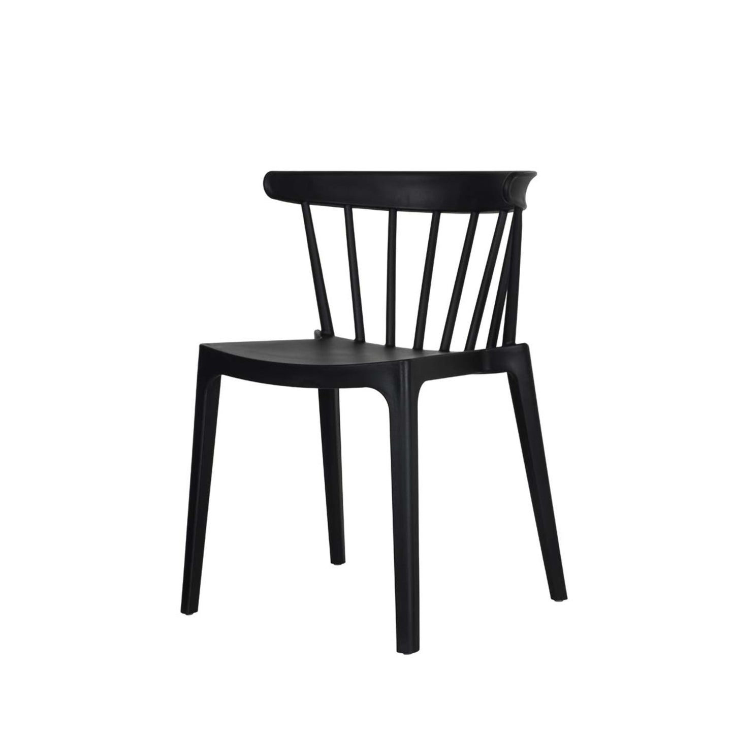 BEST Gartenstuhl Windson Stapelstuhl 54 x 75 x 53 cm (B x H x T) Polypropylen schwarz 4 St./Pack.