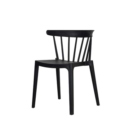 BEST Gartenstuhl Windson Stapelstuhl 54 x 75 x 53 cm (B x H x T) Polypropylen schwarz 4 St./Pack.