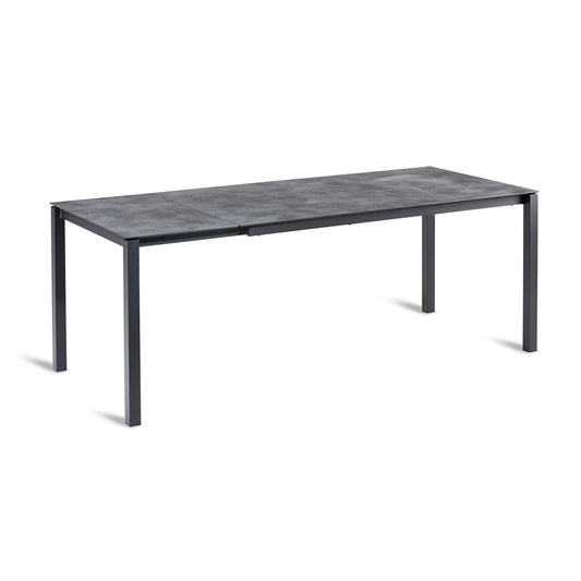 BEST Gartentisch Palazzo 160-210 x 75 x 90 (B x H x T) wetterfest Hochdrucklaminat (HPL) anthrazit