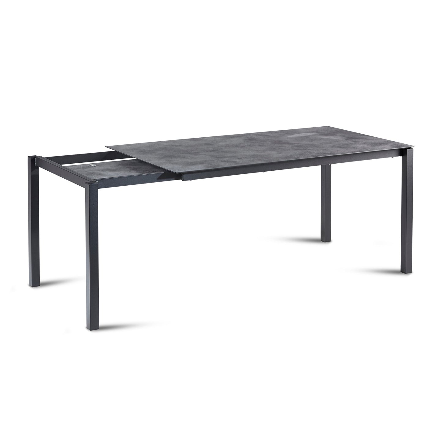 BEST Gartentisch Palazzo 160-210 x 75 x 90 (B x H x T) wetterfest Hochdrucklaminat (HPL) anthrazit